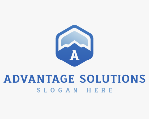 Mountain Hexagon Trekking logo design