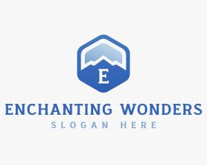 Mountain Hexagon Trekking logo design