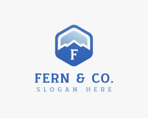 Mountain Hexagon Trekking logo design