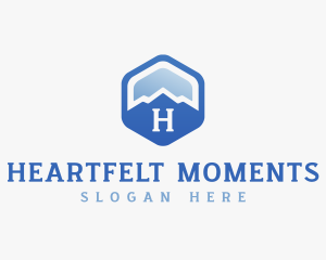 Mountain Hexagon Trekking logo design