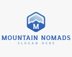 Mountain Hexagon Trekking logo design