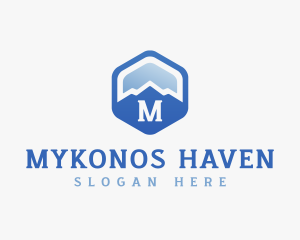 Mountain Hexagon Trekking logo design