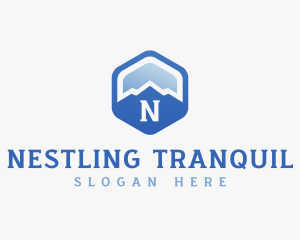 Mountain Hexagon Trekking logo design