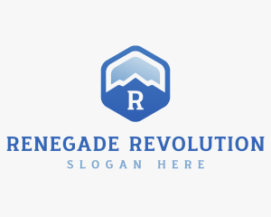 Mountain Hexagon Trekking logo design