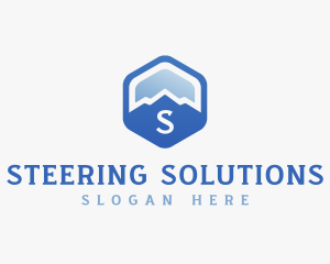 Mountain Hexagon Trekking logo design