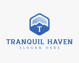 Mountain Hexagon Trekking logo design