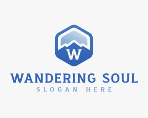 Mountain Hexagon Trekking logo design