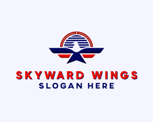 Eagle Wings Aviation logo design