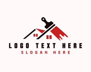 Roof Paint Brush Logo