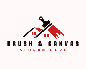 Roof Paint Brush logo