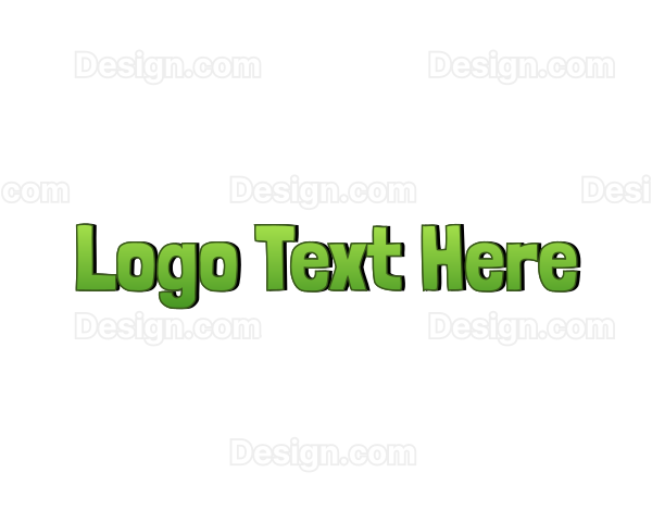 Green Cartoon Wordmark Logo