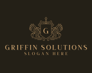 Griffin Crest Shield logo design