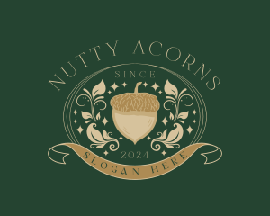 Organic Botanical Acorn logo design