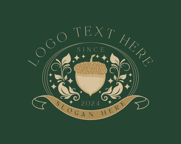 Organic Botanical Acorn logo