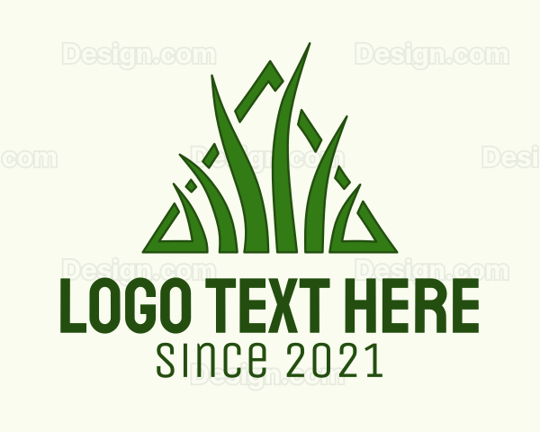 Triangle Grass Emblem Logo