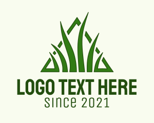 Triangle Grass Emblem logo