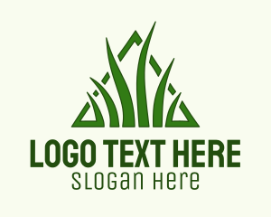 Triangle Grass Emblem Logo