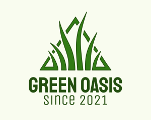 Triangle Grass Emblem logo