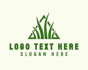 Triangle Grass Emblem logo