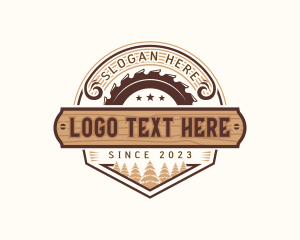 Woodwork Sawmill Logging logo