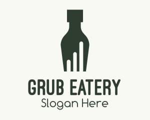 Restaurant Fork Chart logo design