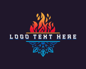 Snowflake Fire Burning logo