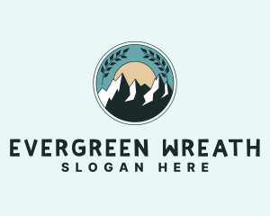 Mountain Landmark Leaf logo design