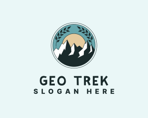 Mountain Landmark Leaf logo design