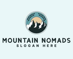 Mountain Landmark Leaf logo design