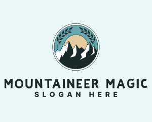 Mountain Landmark Leaf logo design