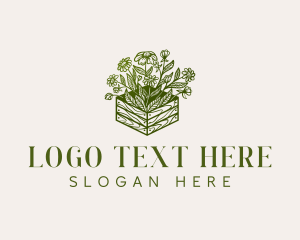 Garden Floral Leaf logo