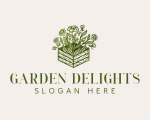 Garden Floral Leaf logo design