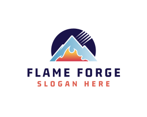 Industrial Fire Ice Thermal  logo design