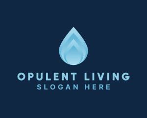 Blue Liquid Droplet Logo