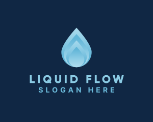 Blue Liquid Droplet logo design