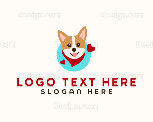 Corgi Dog Scarf Logo