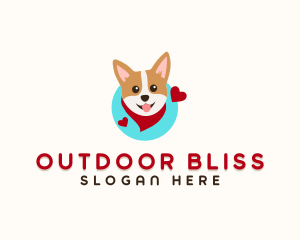 Corgi Dog Scarf Logo