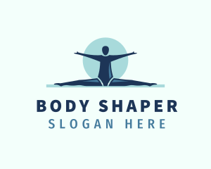 Gymnastics Human Split logo design