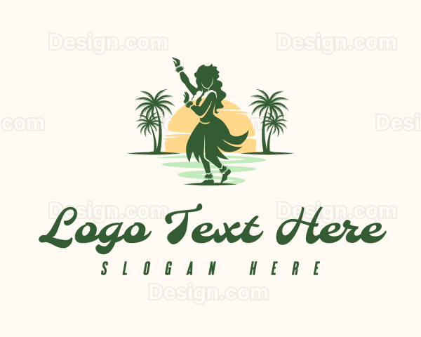 Hawaiian Hula Dancer Logo