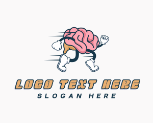 Running Brain Cartoon logo