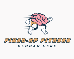 Running Brain Cartoon logo