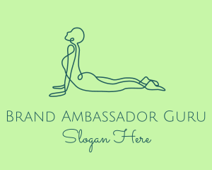 Yoga Stretch Pose logo design