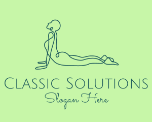 Yoga Stretch Pose logo design