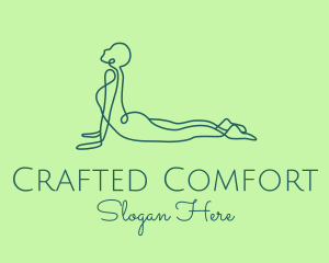 Yoga Stretch Pose logo design