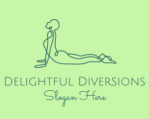 Yoga Stretch Pose logo design