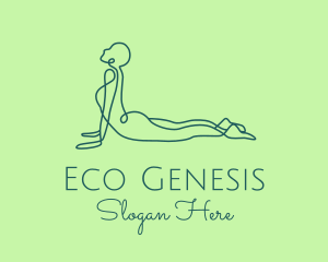 Yoga Stretch Pose logo design