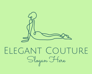 Yoga Stretch Pose logo design