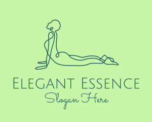 Yoga Stretch Pose logo design