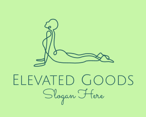 Yoga Stretch Pose logo design