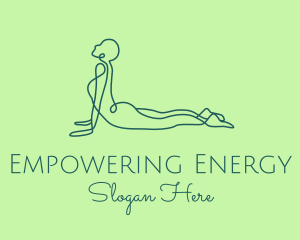 Yoga Stretch Pose logo design